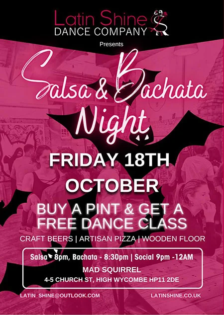 ⭐️ 18th of October: Salsa & Bachata Social - in High Wycombe - #7 (Friday - Halloween Edition) ⭐️